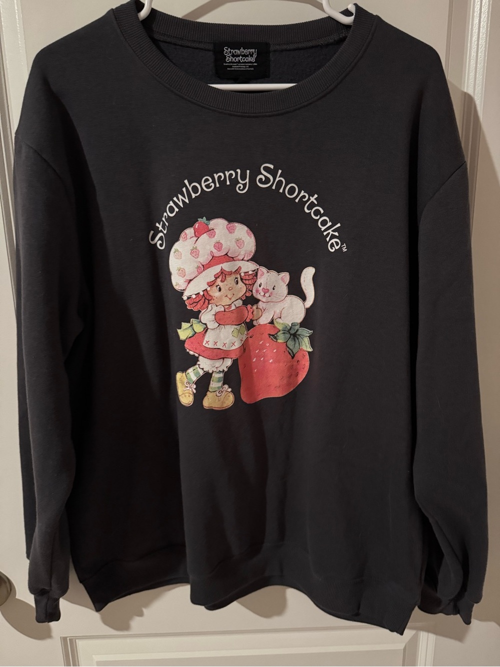 Strawberry Shortcake Black Graphic Sweatshirt - Women's Crewneck